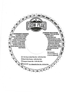 Crow Peak Brewing Co. It's A Beautiful Day Ale May 2023