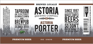 Astoria Brewing Company Astoria Porter May 2023