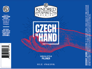 Kindred Spirit Brewing Czech In Hand Czech-style Pilsner May 2023