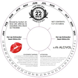 Scotty's 22-brew Der Lip-schmacker Sauer-weiss Ale May 2023