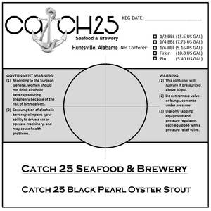 Catch 25 Black Pearl Oyster Stout May 2023