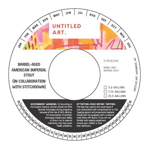 Untitled Art. Barrel-aged American Imperial Stout May 2023