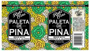 Rahr & Sons Brewing Company Paleta De Pina May 2023