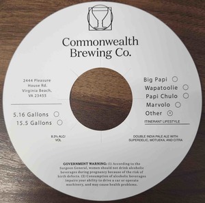 Commonwealth Brewing Co Itinerant Lifestyle May 2023