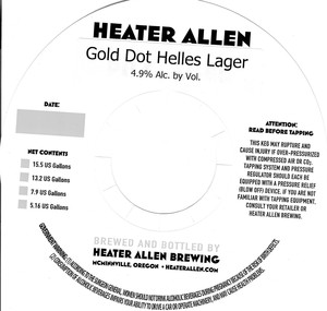 Gold Dot Helles Lager May 2023