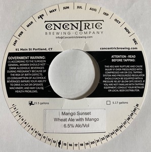 Concentric Brewing Co Mango Sunset May 2023