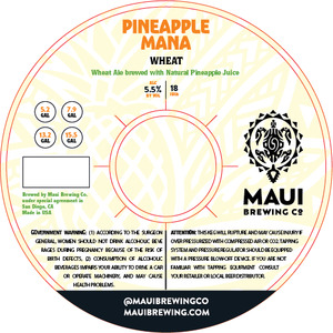 Maui Brewing Co. Pineapple Mana Wheat May 2023