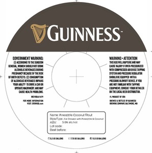 Guinness Pineapple Coconut Stout May 2023