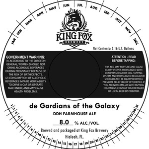 King Fox Brewery De Gardians Of The Galaxy