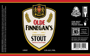 King Fox Brewery Olde Finnegan's Stout May 2023
