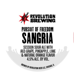 Revolution Brewing Pursuit Of Freedom Sangria April 2024