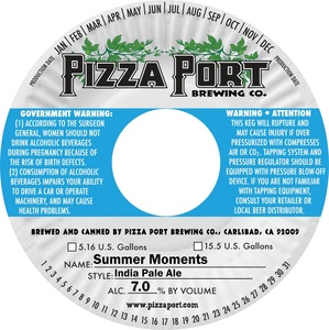 Pizza Port Brewing Co. Summer Moments March 2024