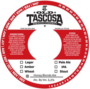 Old Tascosa Brewing Company April 2024