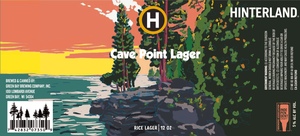 Hinterland Cave Point Lager Rice Lager March 2024