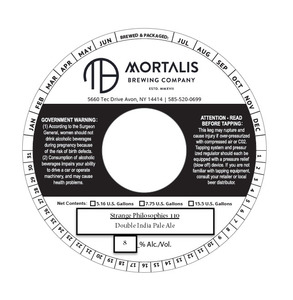 Mortalis Brewing Company Strange Philosophies 110