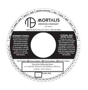 Mortalis Brewing Company Tears Of The Goddess Just Berries
