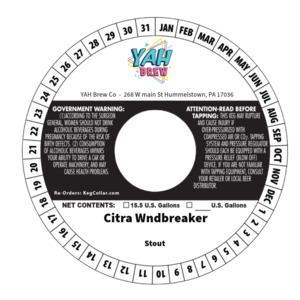 Yah Brew Co Citra Wndbreaker April 2024
