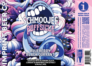 Imprint Beer Co. Schmoojee Puffsicle Blueberry Black Currant April 2024