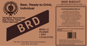 The Star Spangled Brewing Co. Brd Beer, Ready-to-drink, April 2024