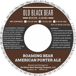 Old Black Bear Roaming Bear Porter Ale
