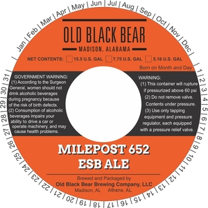 Old Black Bear Milepost 652 Esb Ale