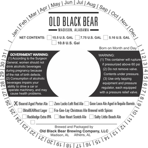 Old Black Bear Bearrel Aged Porter Ale