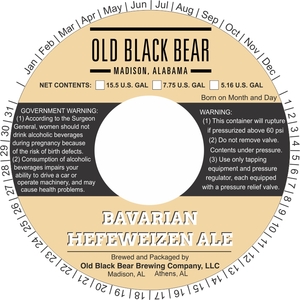 Old Black Bear Bavarian Hefeweizen Ale
