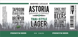 Astoria Brewing Company Thai-style Lager April 2024