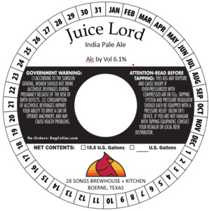 28 Songs Brewhouse + Kitchen Juice Lord April 2024