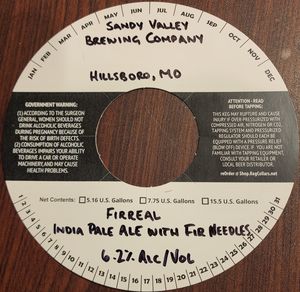 Sandy Valley Brewing Company Firreal April 2024