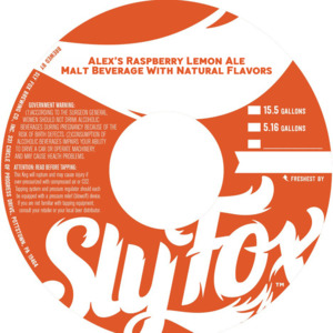 Sly Fox Brewing Co. Alex's Raspberry Lemon Ale April 2024