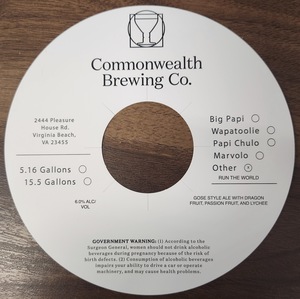 Commonwealth Brewing Co Run The World April 2024