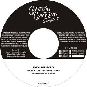 Creature Comforts Brewing Co. Endless Solo April 2024