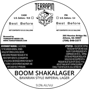 Terrapin Beer Co. Boom Shakalager