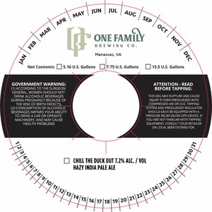 One Family Brewing Co. Chill The Duck Out April 2024