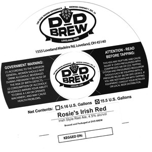 Dvd Brew Rosie's Irish Red