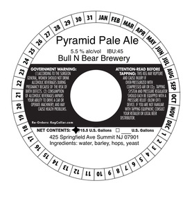 Bull N Bear Brewery Pyramid Pale Ale April 2024