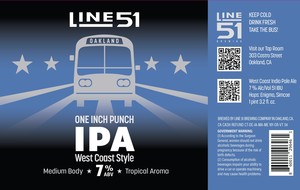 Line 51 Brewing One Inch Punch India Pale Ale April 2024