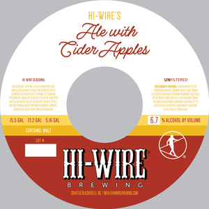 Hi-wire Brewing Hi-wire's Ale With Cider Apples