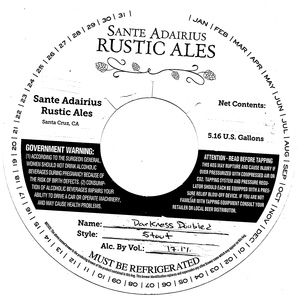 Sante Adairius Rustic Ales Darkness Doubled April 2024