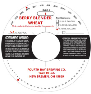 Fourth Bay Brewing Co. Berry Blender Wheat April 2024