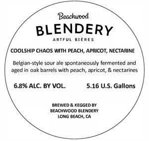 Blendery Coolship Chaos With Peach Apricot Nectarine