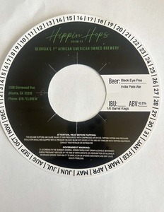 Hippin Hops Brewery Black Eye Pea IPA April 2024
