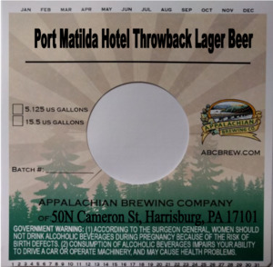 Port Matilda Hotel Throwback Lager Beer April 2024