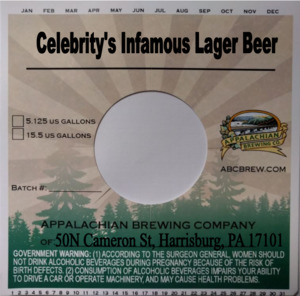 Celebrity's Infamous Lager Beer 