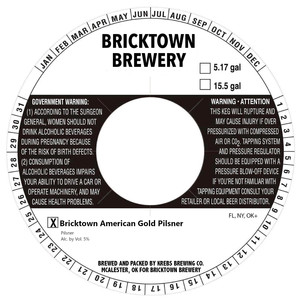 Bricktown Brewery Bricktown American Gold Pilsner April 2024