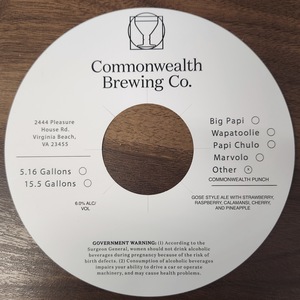 Commonwealth Brewing Co Commonwealth Punch April 2024
