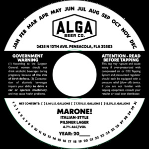 Marone! Italian-style Pilsner Lager April 2024