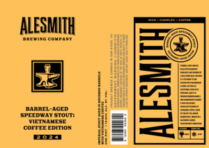 Alesmith Brewing Company Barrel Aged Vietnamese Speedway Stout April 2024