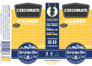 Red Lodge Ales Brewing Co. Czechmate Pilsner April 2024